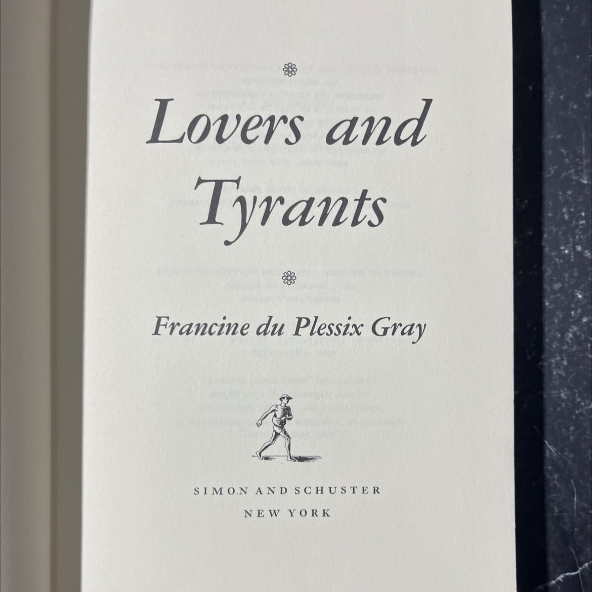 lovers and tyrants book, by francine du plessix gray, 1976 Hardcover image 2