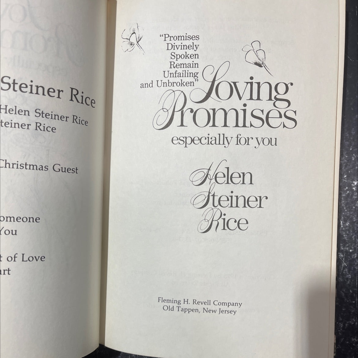 loving promises especially for you book, by helen steiner rice, 1975 Hardcover image 2