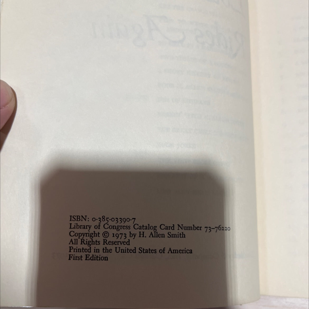 low man rides again book, by h. allen smith, 1973 Hardcover image 3