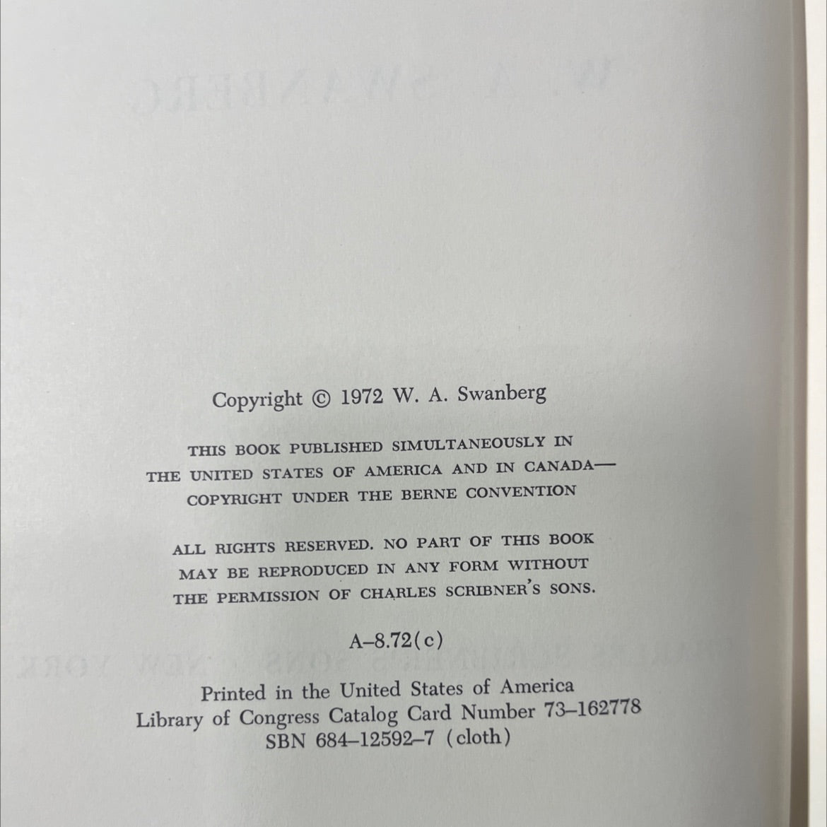 luce and his empire book, by W. A. Swanberg, 1972 Hardcover image 3