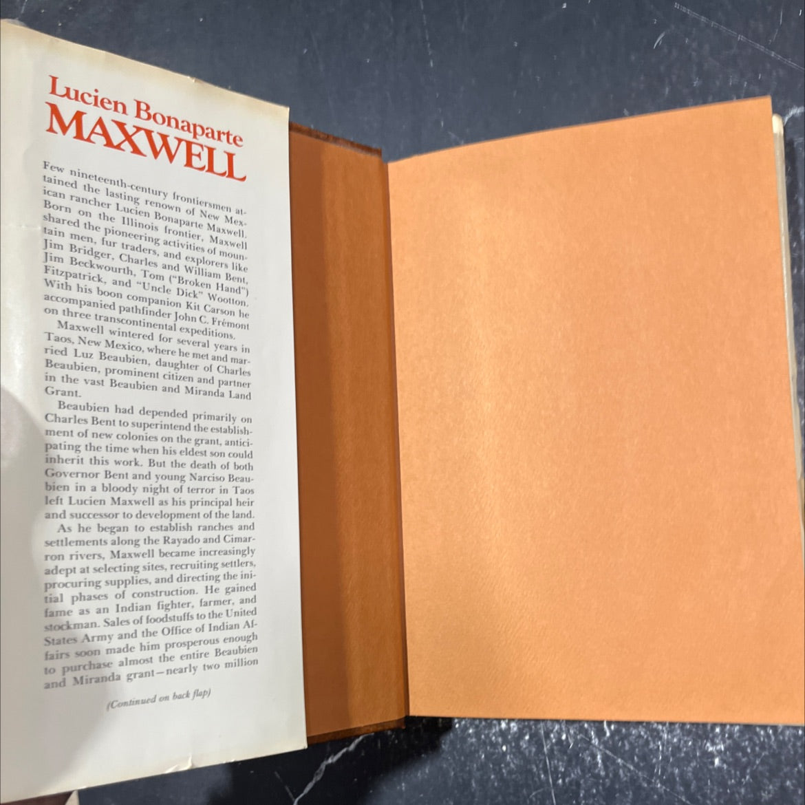 lucien bonaparte maxwell, napoleon of the southwest book, by lawrence r. murphy, 1983 Hardcover image 4