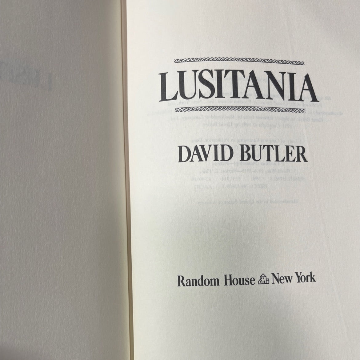 lusitania book, by david butler, 1982 Hardcover image 2