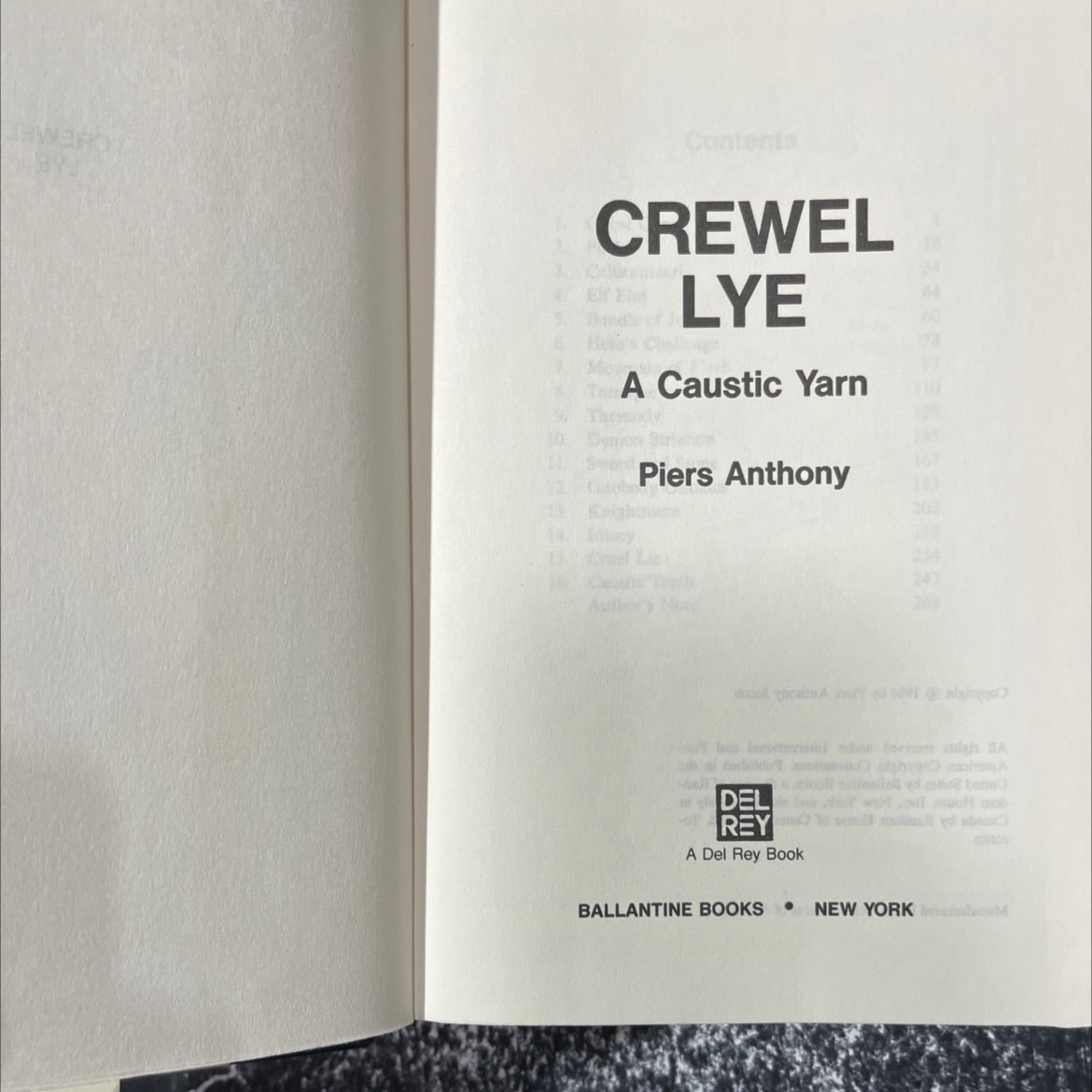 lye a caustic yarn book, by piers anthony, 1991 Hardcover image 2