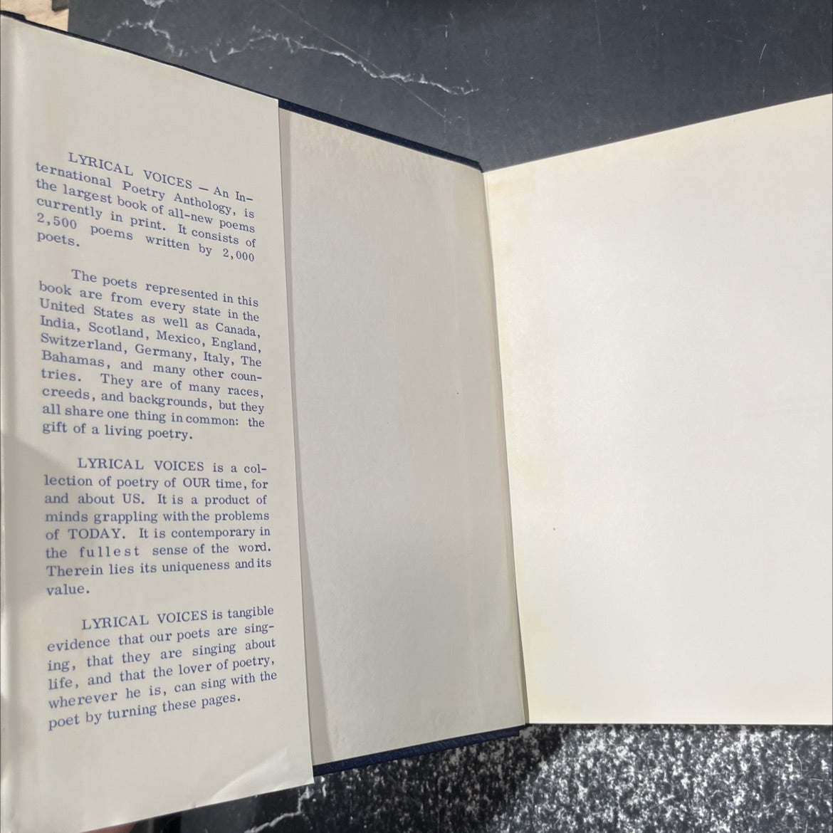 lyrical voices an international poetry anthology book, by aolitus omdoy, 1979 Hardcover image 4