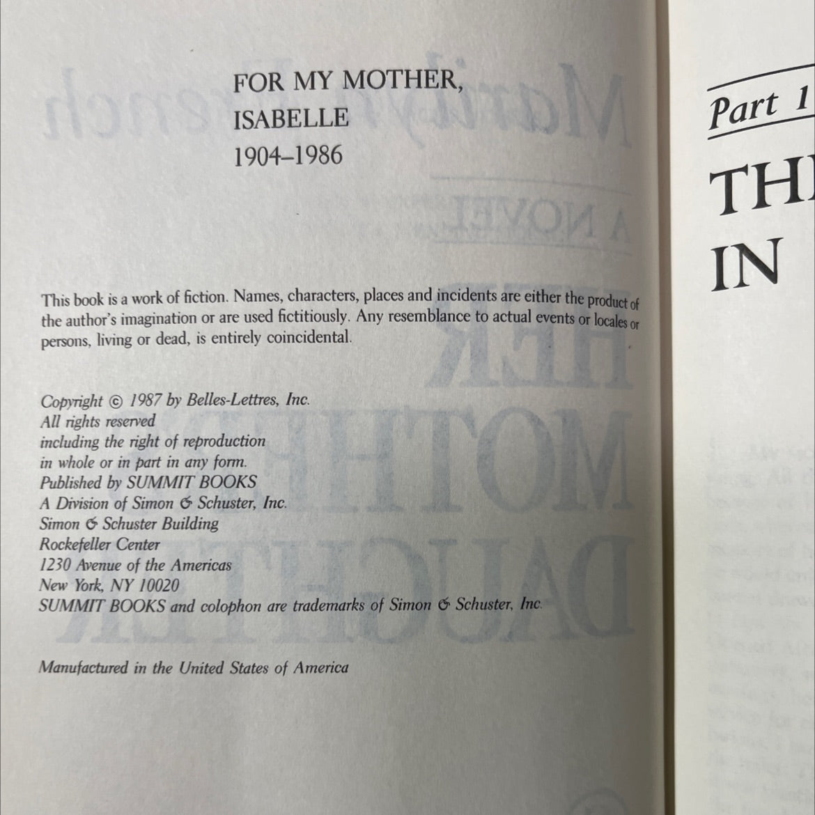 lysse ce morals book, by marilyn french, 1987 Hardcover image 3