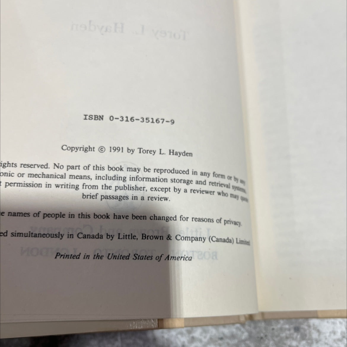 m 2 t ghost girl the true story of a child in peril and the teacher who saved her book, by torey l. hayden, 1991 image 3