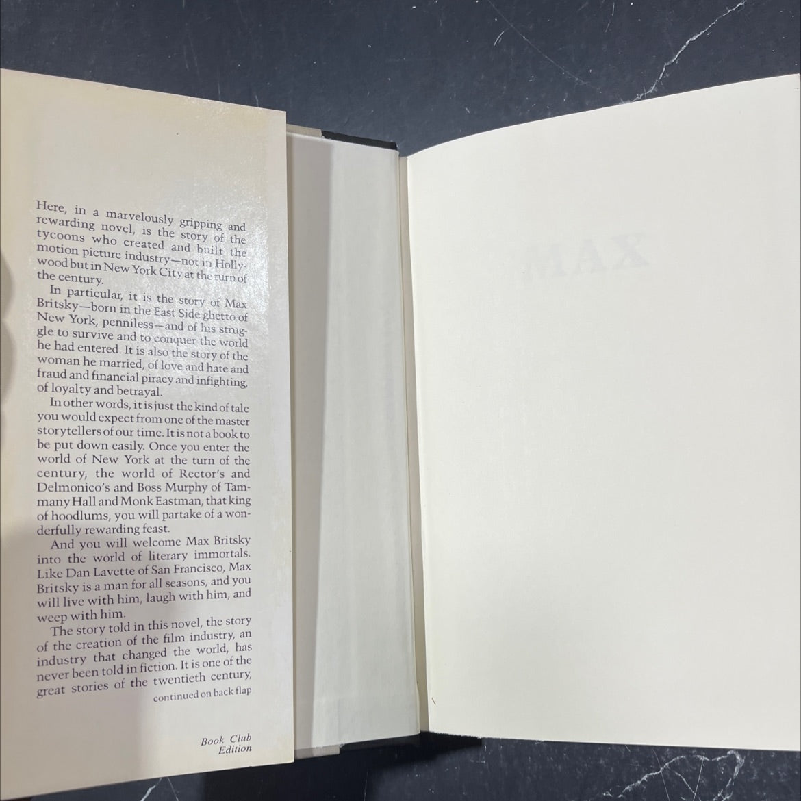 m max a novel book, by Howard Fast, 1982 Hardcover image 4