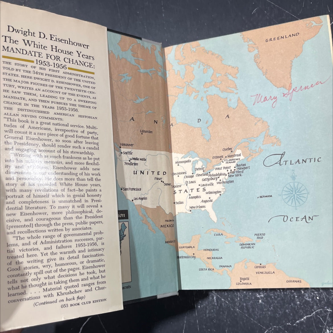 ma the white house years mandate for change book, by dwight d. eisenhower, 1963 Hardcover image 4