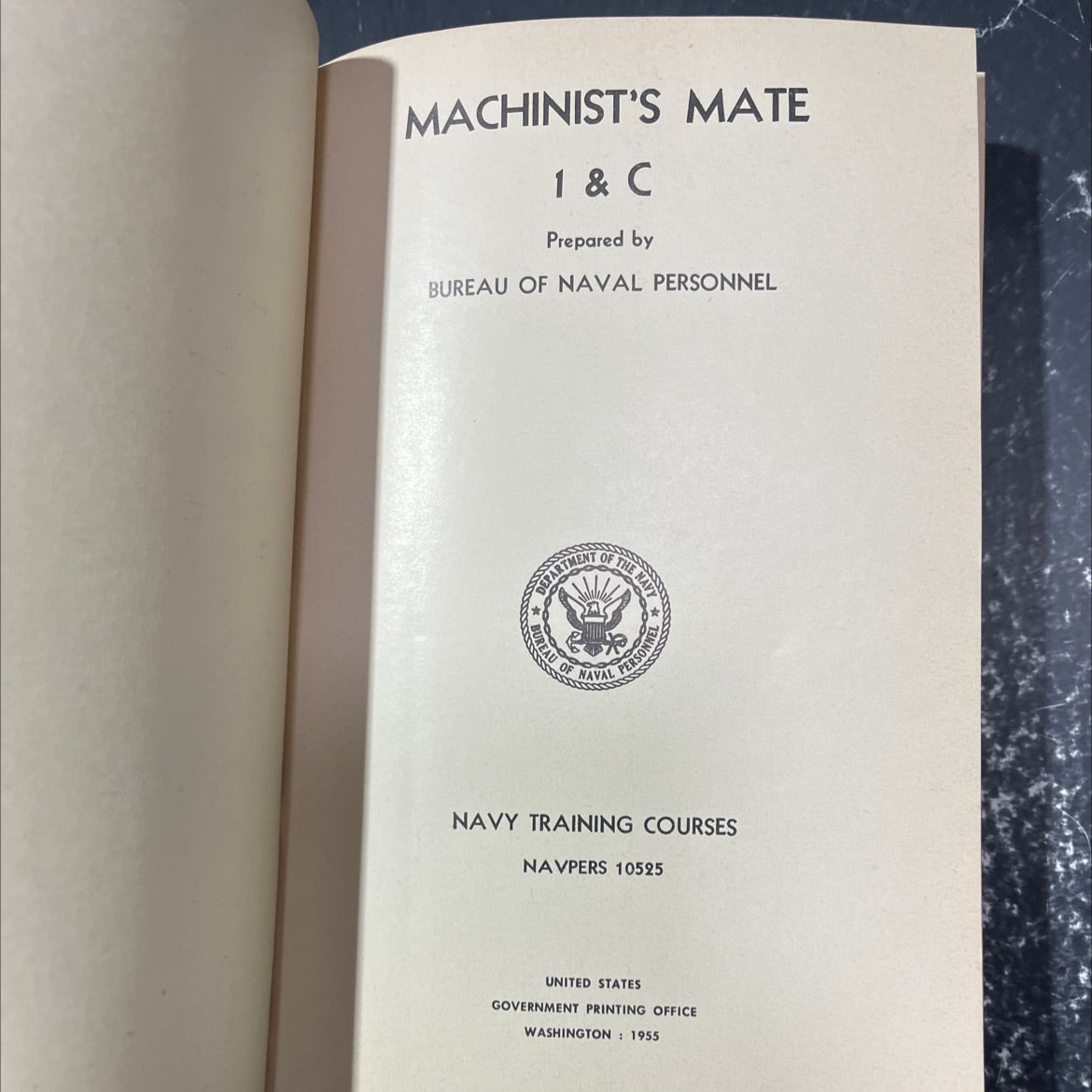 machinist's mate 1 & c book, by bureau of naval personnel, 1955 Hardcover image 2