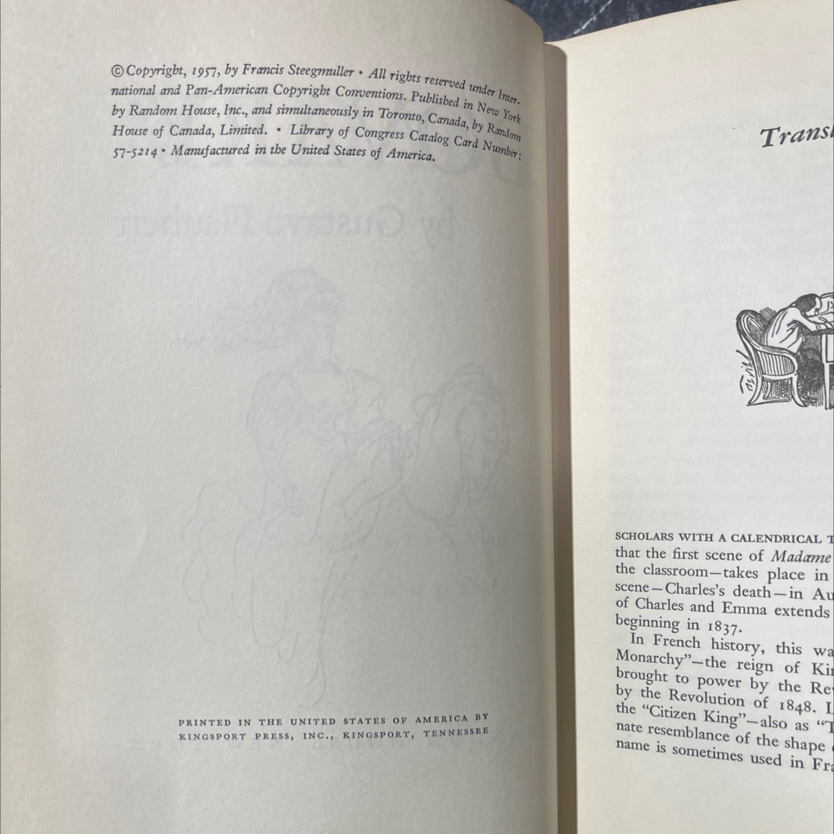 madame bovary book, by gustave flaubert, 1957 Hardcover image 3