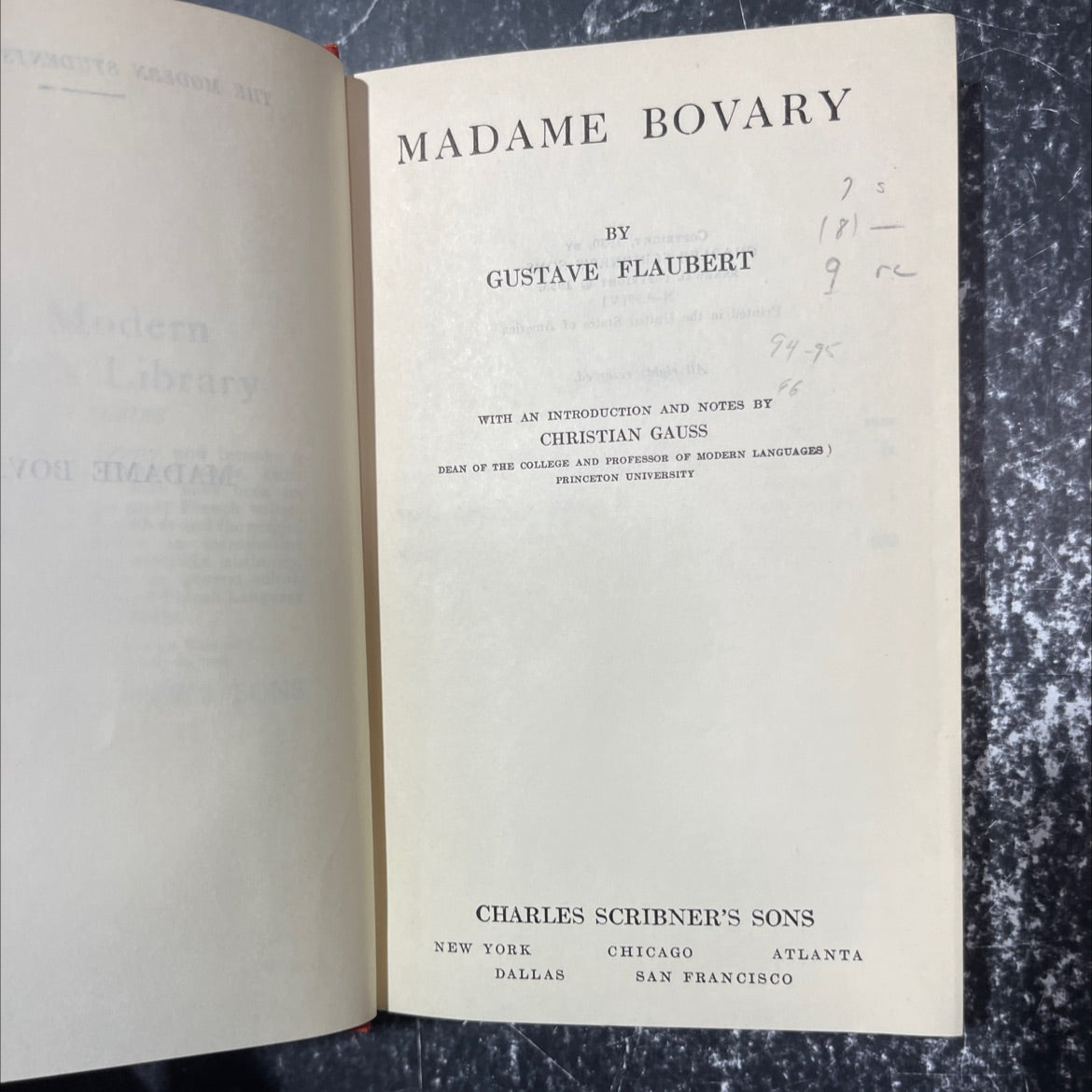 madame bovary book, by gustave flaubert, 1958 Hardcover image 2
