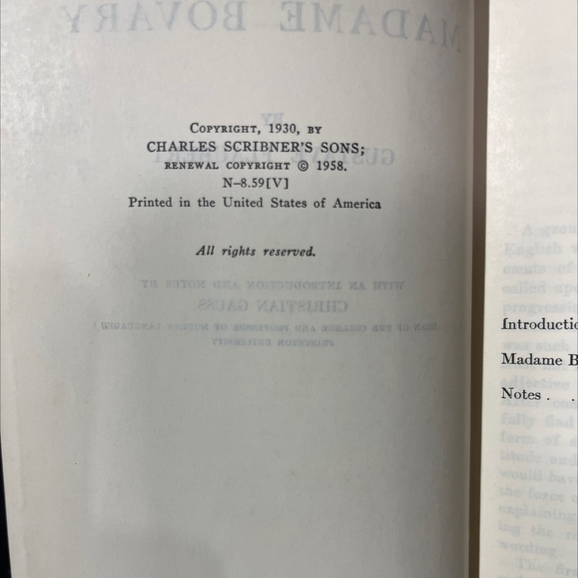 madame bovary book, by gustave flaubert, 1958 Hardcover image 3