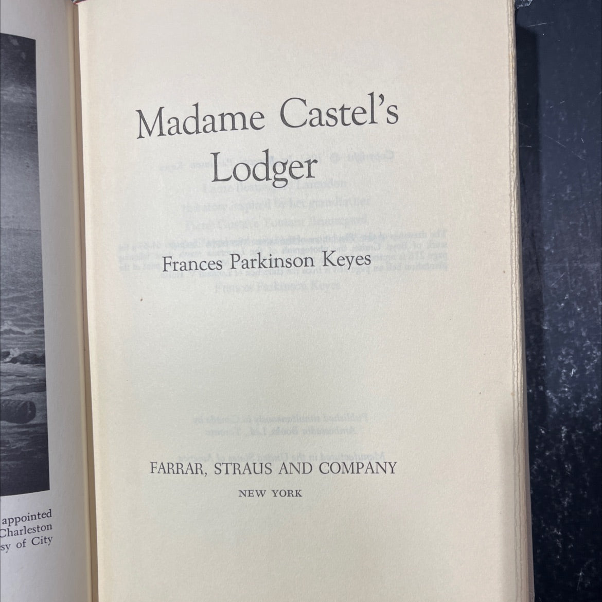 madame castel's lodger book, by frances parkinson keyes, 1962 Hardcover image 2