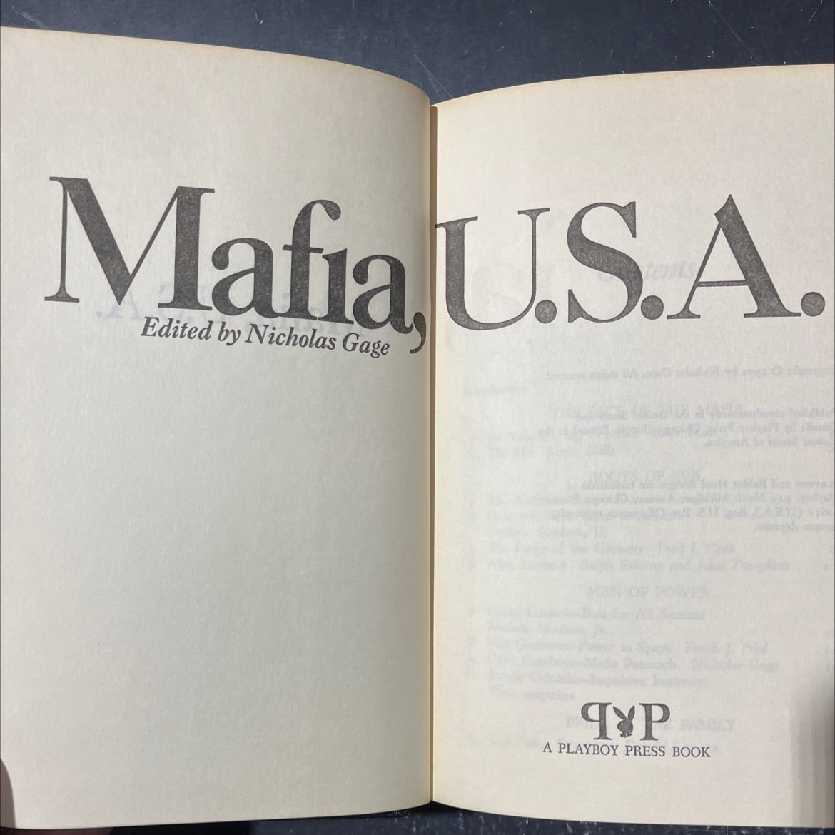 mafia u.s.a. book, by nicholas gage, 1972 Hardcover image 2