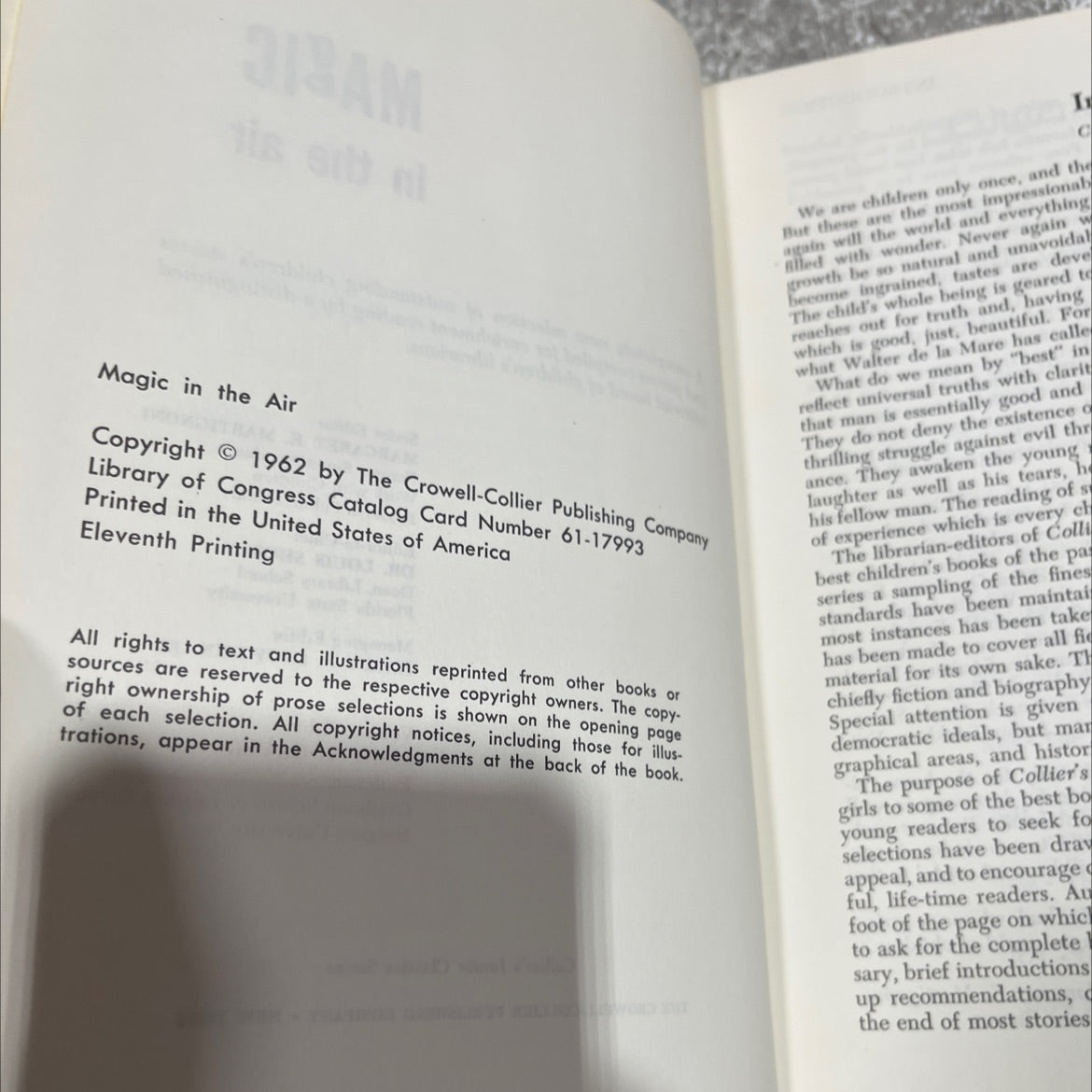 magic in the air book, by multiple authors, 1962 Hardcover image 3