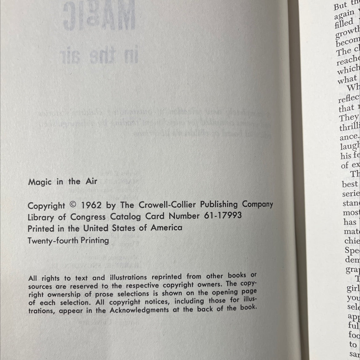 magic in the air book, by unknown, 1962 Hardcover image 3