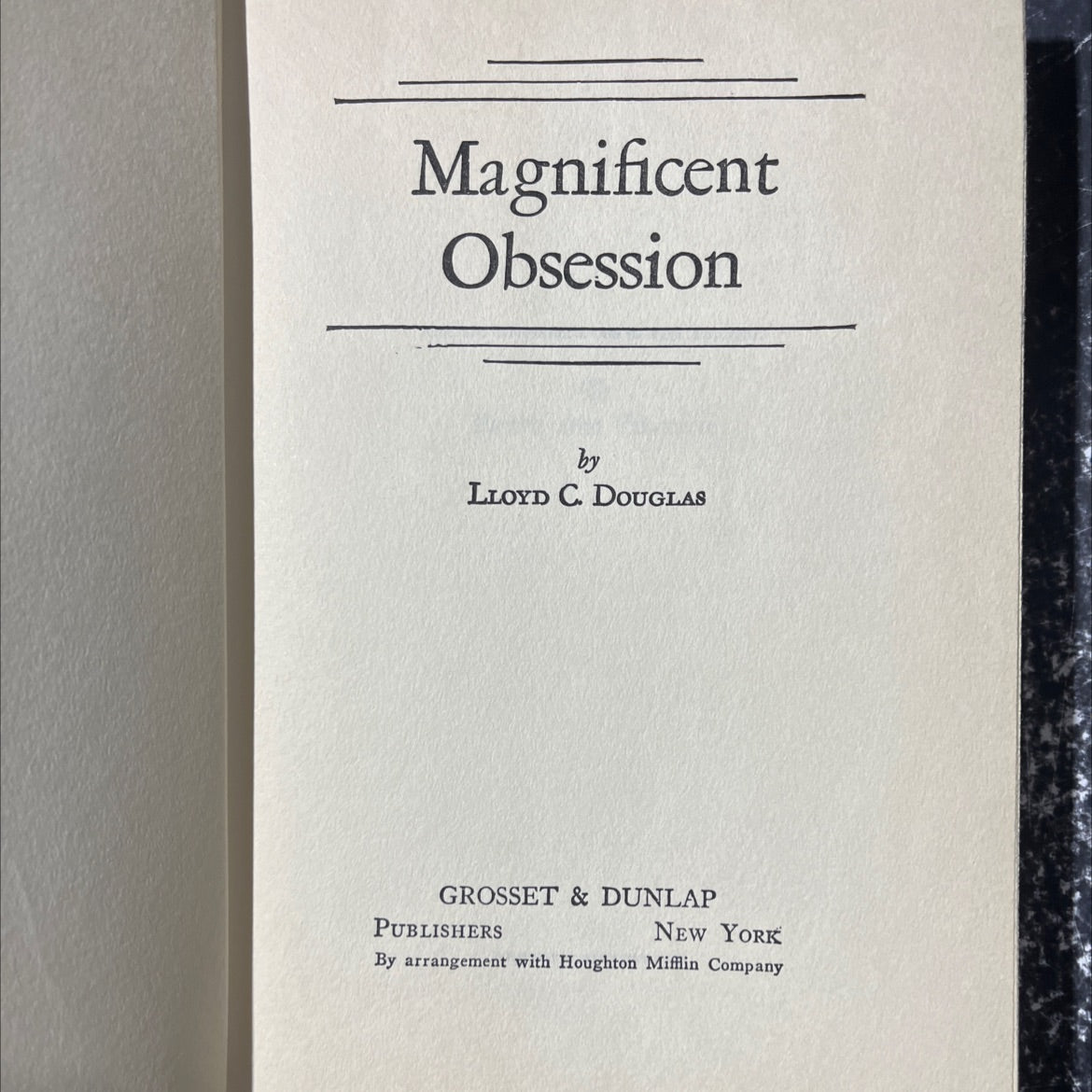 magnificent obsession book, by lloyd c. douglas, 1929 Hardcover image 2