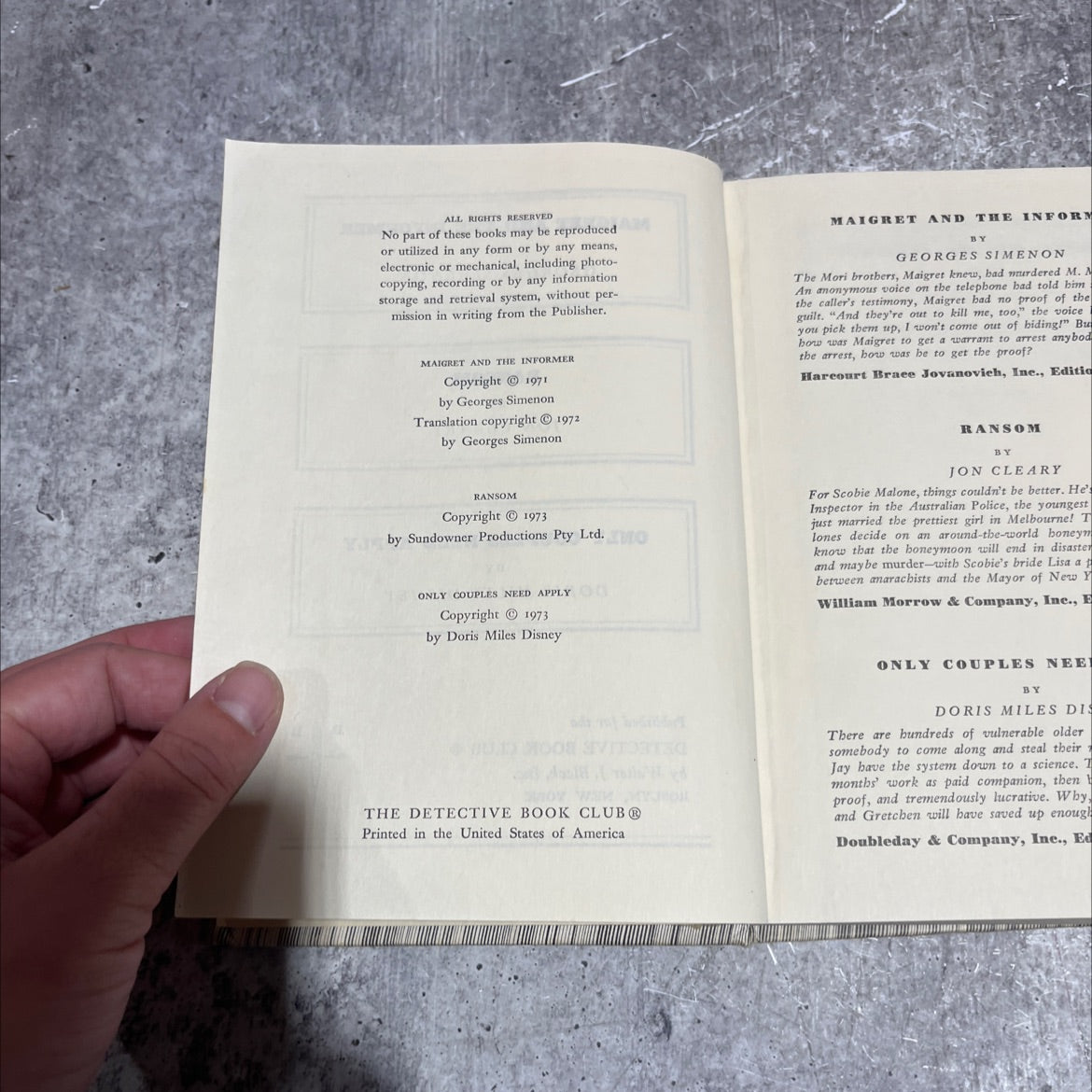 maigret and the informer book, by georges simenon, 1971 Hardcover image 3