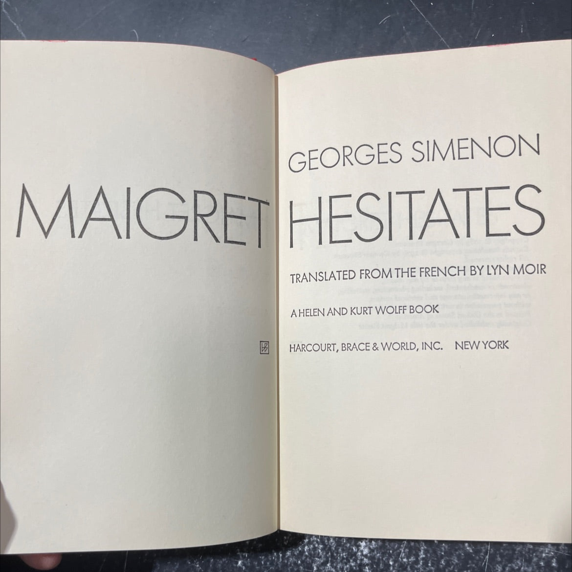 maigret hesitates book, by georges simenon, 1970 Hardcover image 2