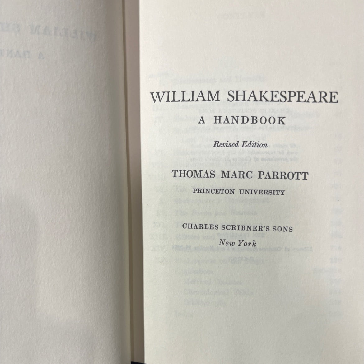 mait william shakespeare a handbook book, by thomas marc parrott, 1955 Hardcover image 2