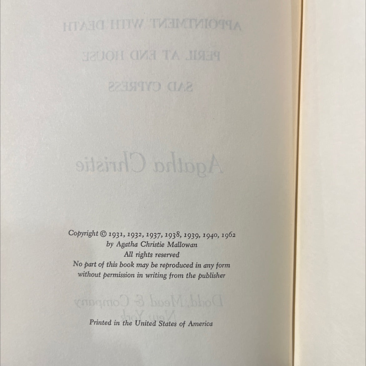 make mine murder! book, by agatha christie, 1962 Hardcover image 3