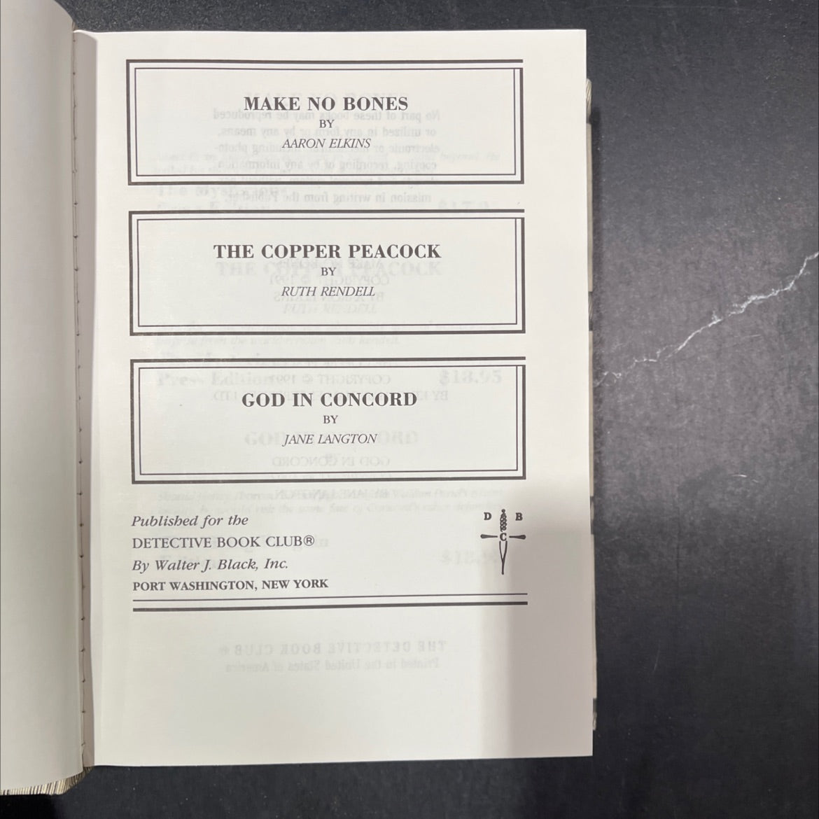 make no bones book, by aaron elkins, 1991 Hardcover image 2