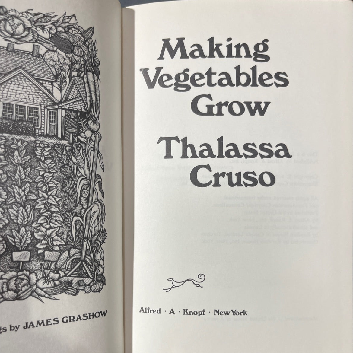 making vegetables grow thalassa crusoe book, by james grashow, 1975 Hardcover image 2