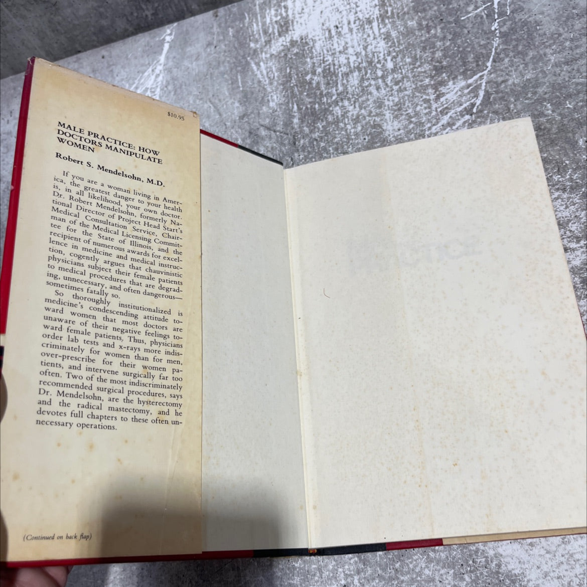 male practice how doctors manipulate women book, by Robert S. Mendelsohn, M.D., 1981 Hardcover image 4