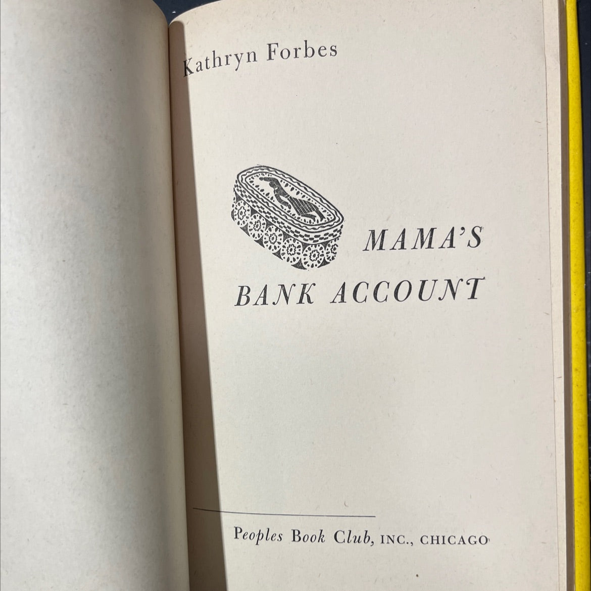 mama's bank account book, by kathryn forbes, 1943 Hardcover image 2