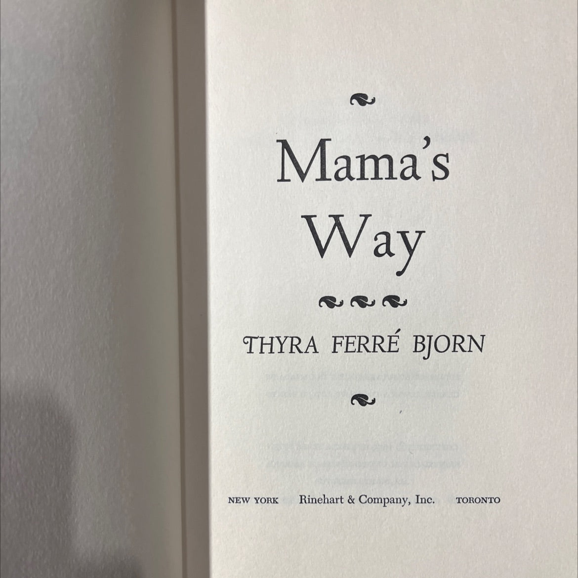 mama's way book, by thyra ferré bjorn, 1959 Hardcover image 2