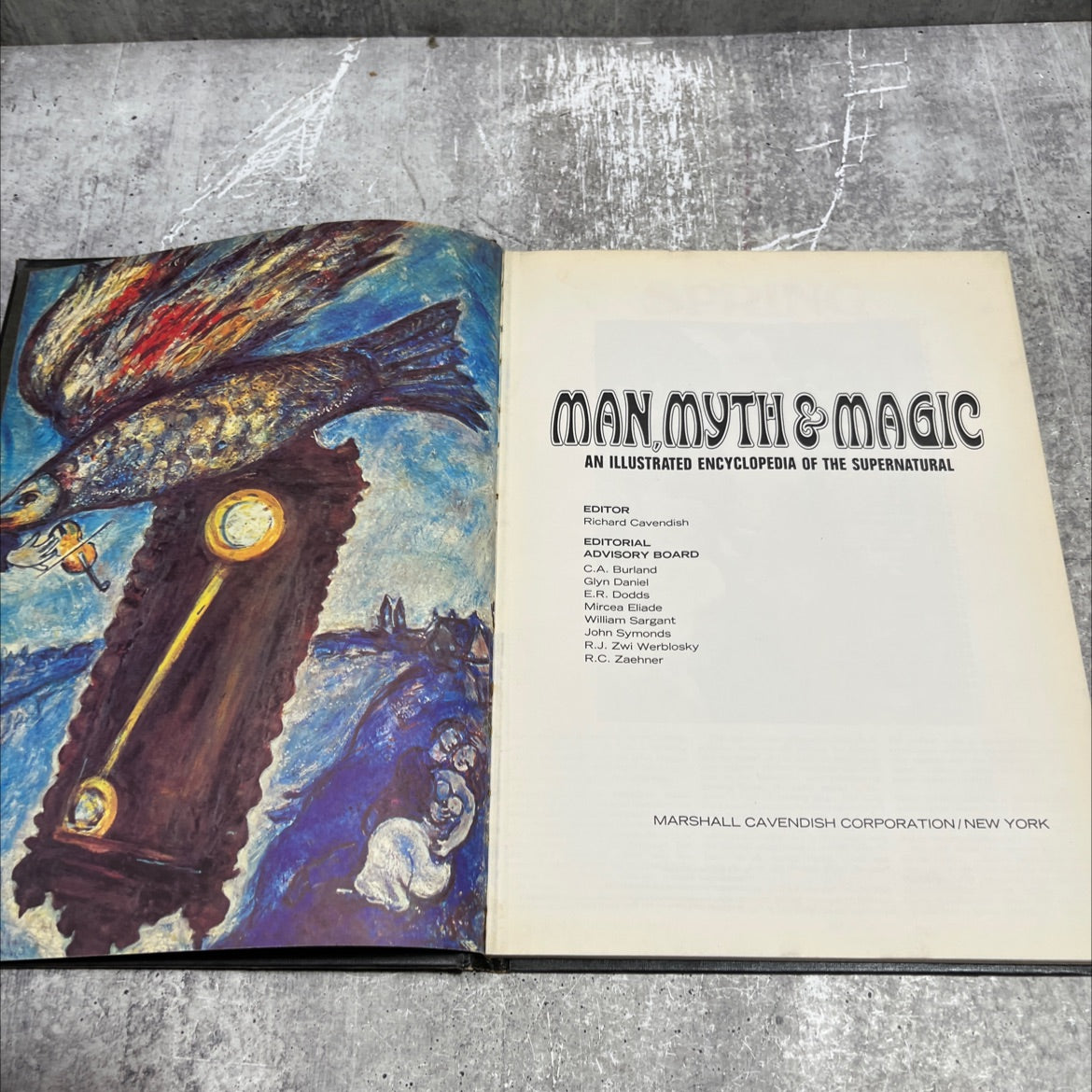 man, myth & magic an illustrated encyclopedia of the supernatural book, by Richard Cavendish, 1970 Hardcover image 2