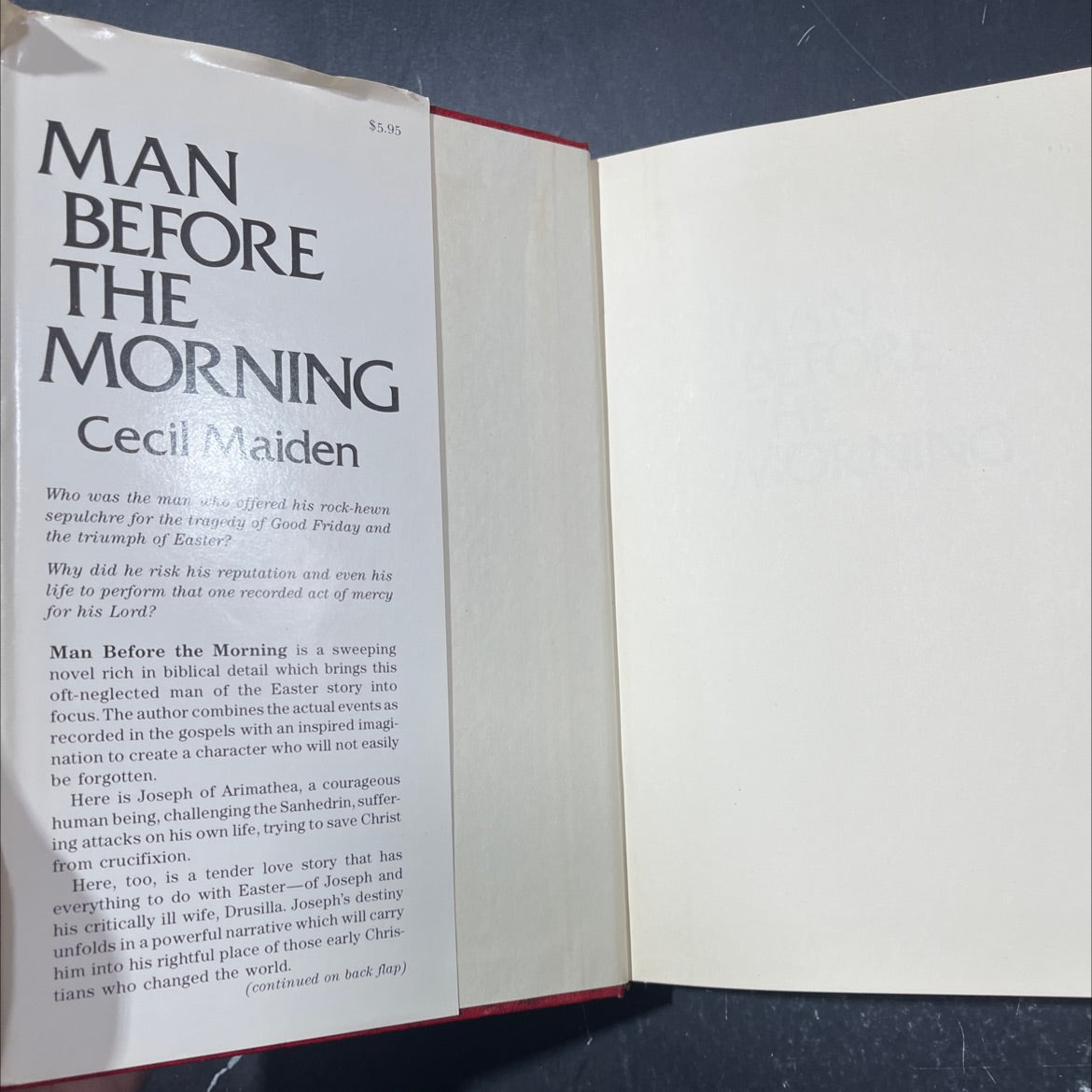 man before the morning book, by Cecil Maiden, 1977 Hardcover image 4