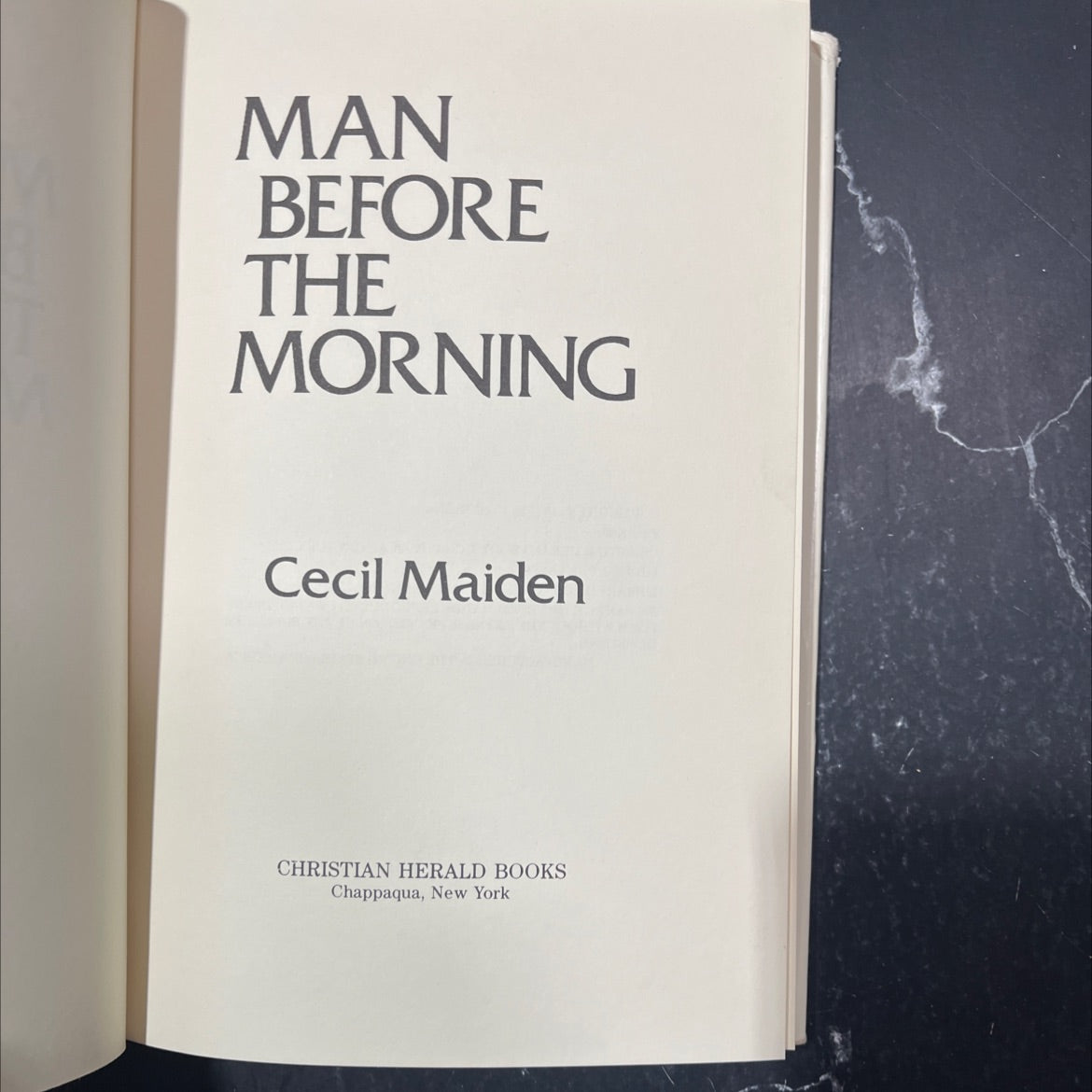 man before the morning book, by Cecil Maiden, 1977 Hardcover image 2