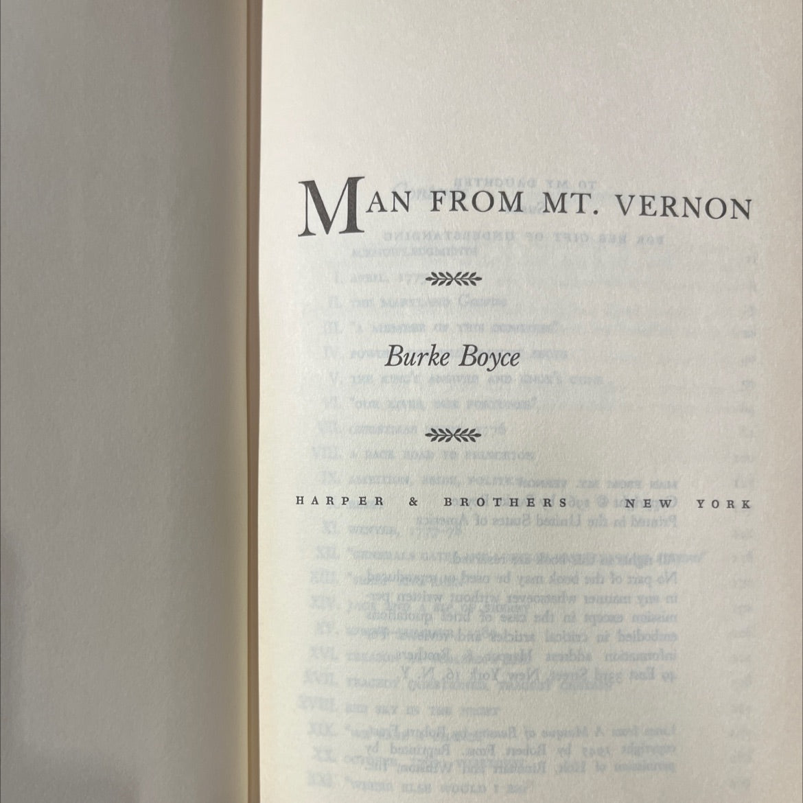 man from mt. vernon book, by Burke Boyce, 1961 Hardcover image 2