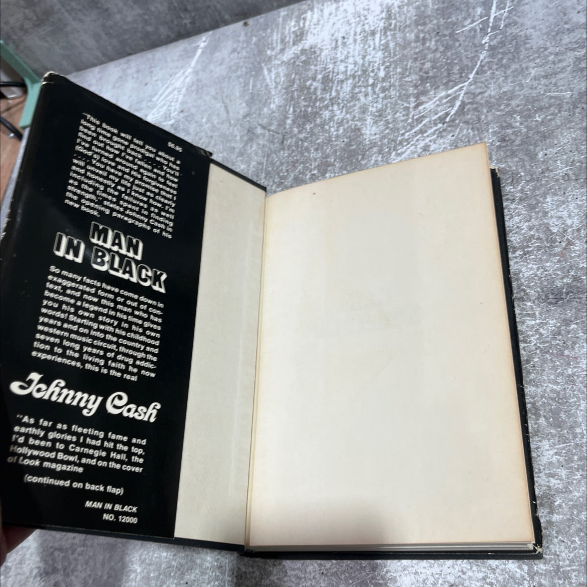 man in black book, by Johnny Cash, 1975 Hardcover image 4