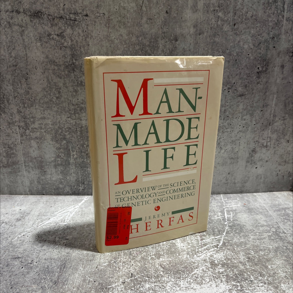 man-made life book, by jeremy cherfas, 1982 Hardcover image 1