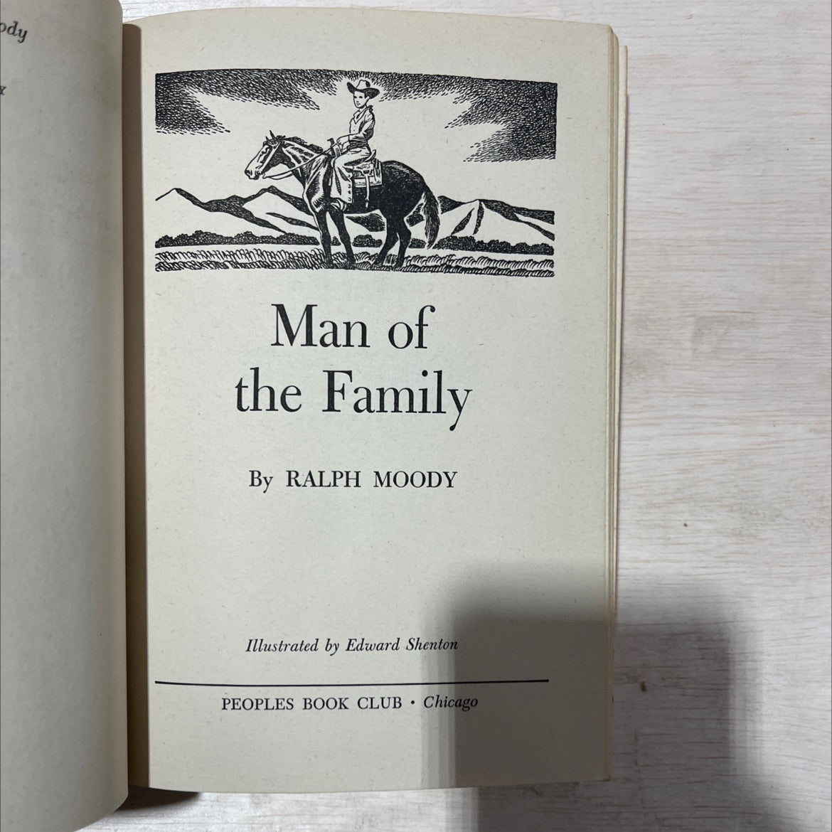 man of the family book, by ralph moody, 1951 Hardcover, Vintage image 2