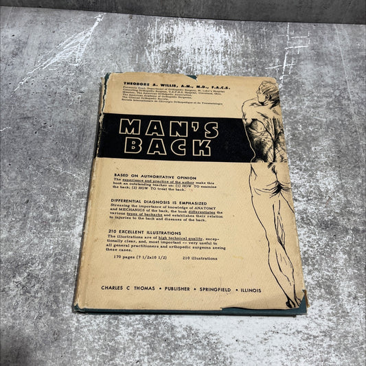 man's back book, by theodore a. willis, m.d., fa.c.s, 1958 Hardcover image 1