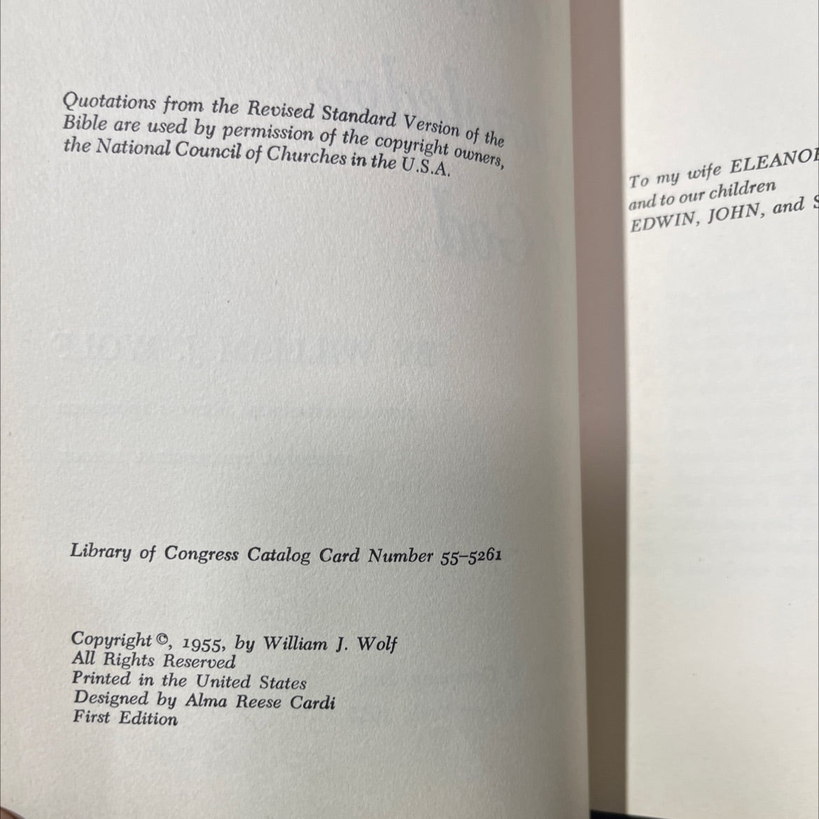 man's knowledge of god book, by william j. wolf, 1955 Hardcover image 3