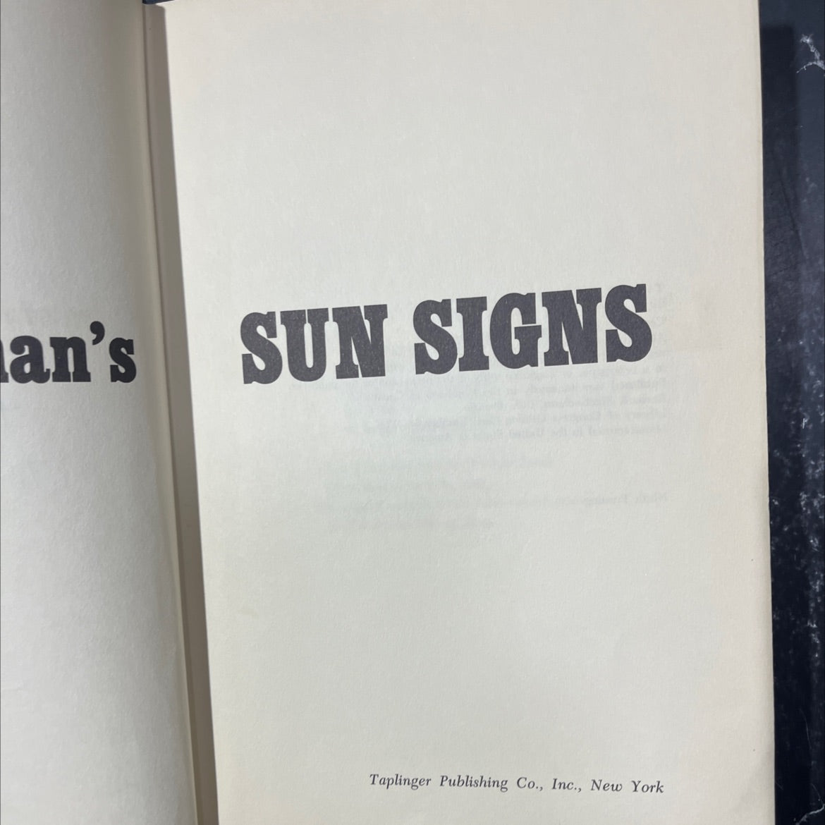 man's sun signs book, by Linda Goodman, 1968 Hardcover image 2
