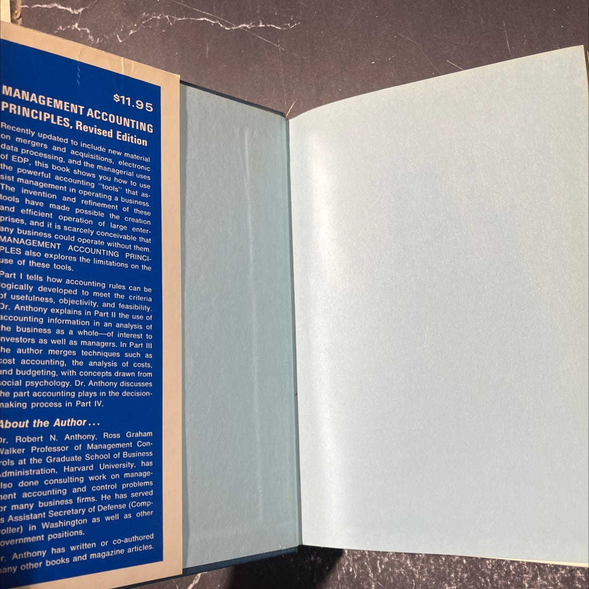 management accounting principles book, by robert n. anthony, 1970 Hardcover image 4