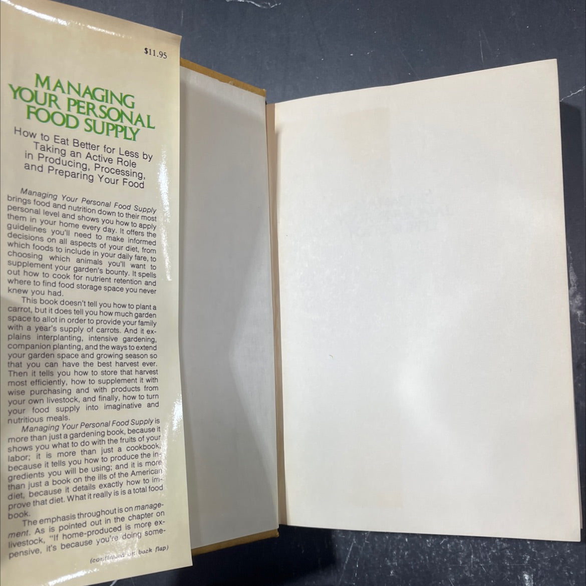 managing your personal food supply book, by Ray Wolf, 1977 Hardcover image 4