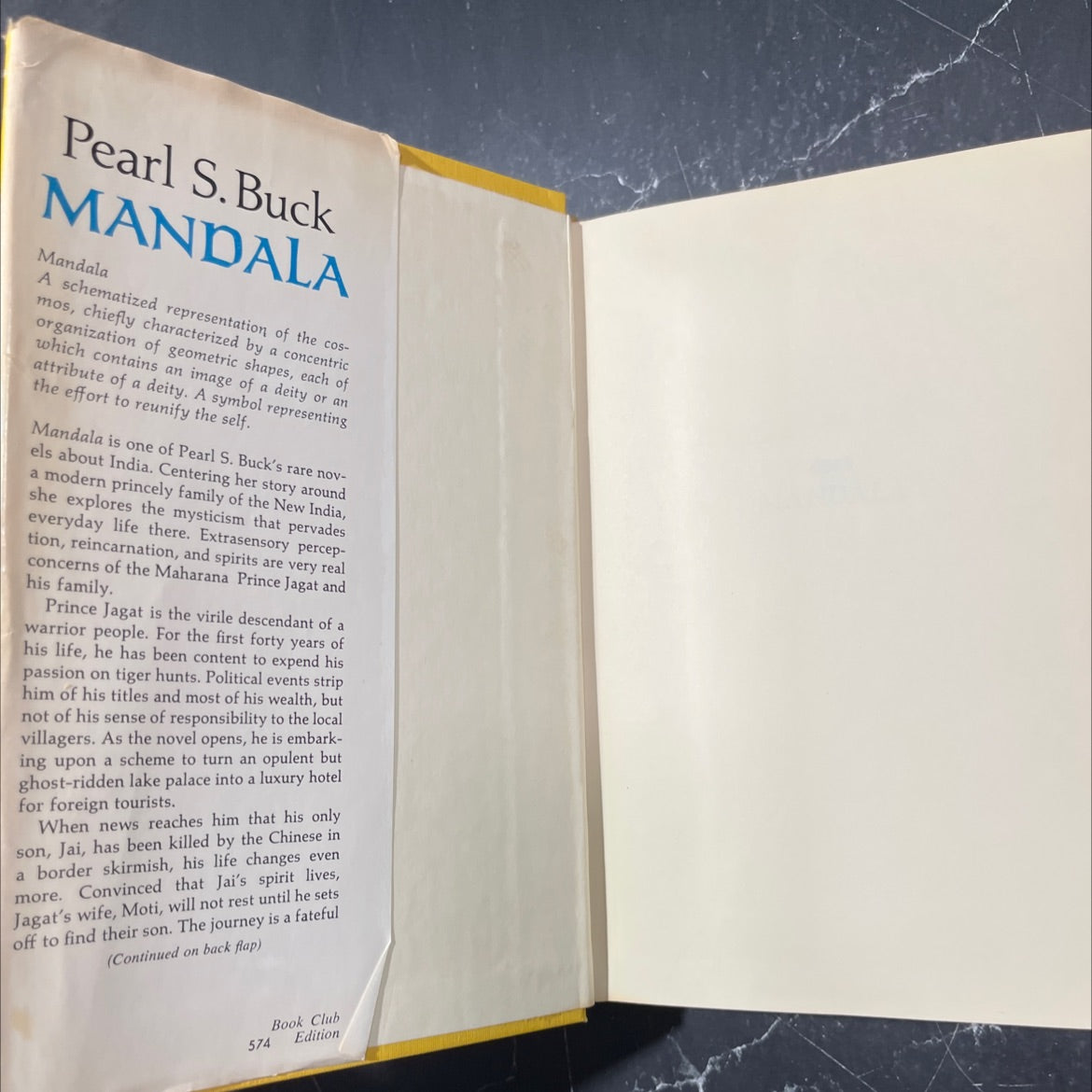 mandala book, by pearl s. buck, 1970 Hardcover image 4