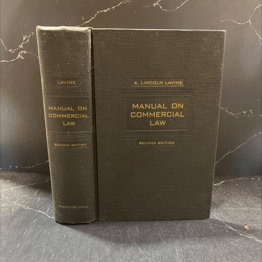 manual on commercial law book, by a a. lincoln lavine, 1962 Hardcover image 1