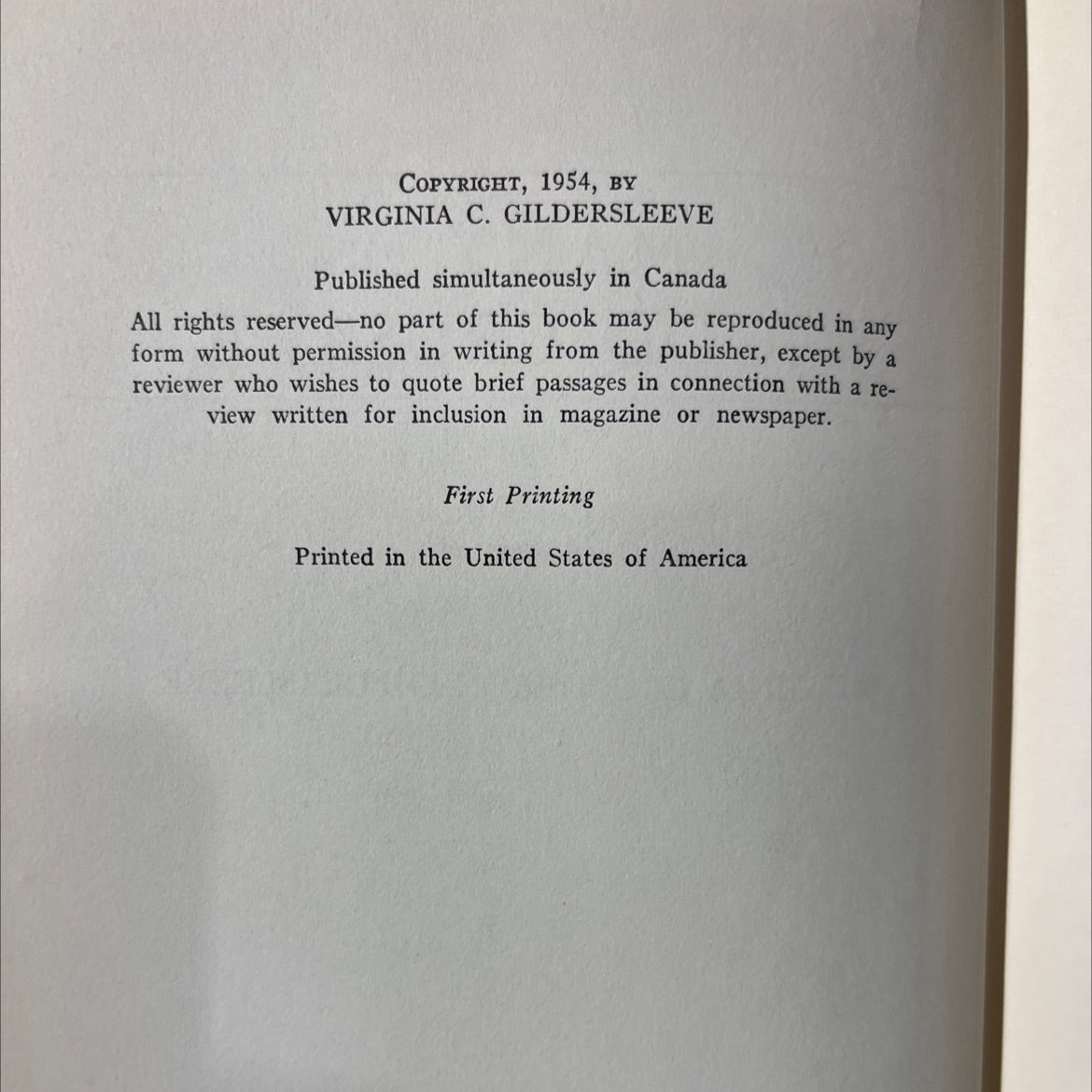 many a good crusade book, by virginia crocheron gildersleeve, 1954 Hardcover image 3