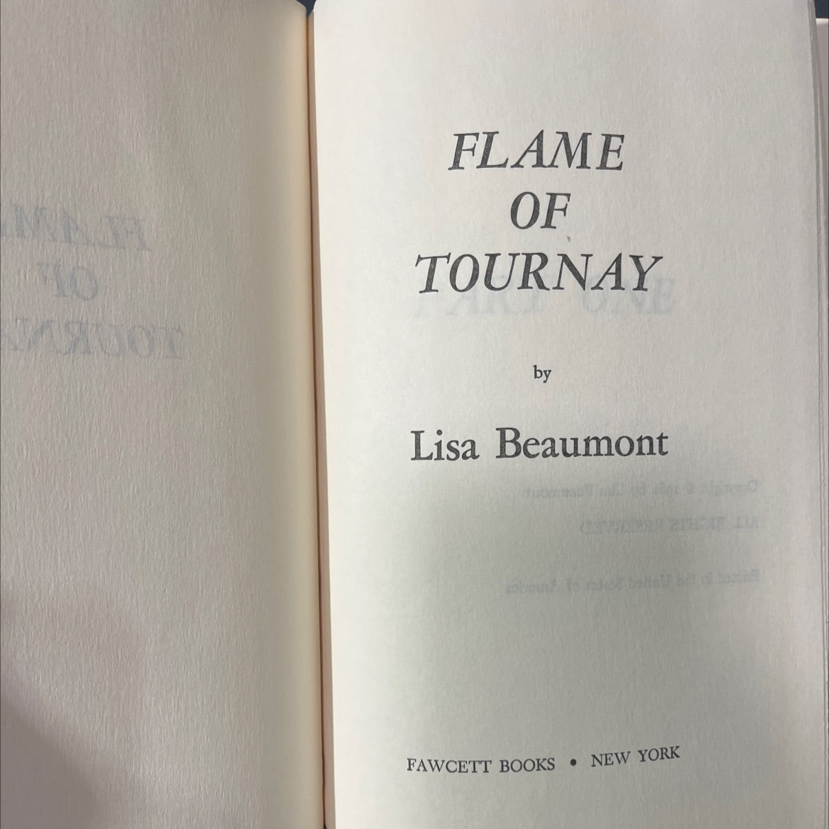 mar o flame of tournay book, by lisa beaumont, 1981 Hardcover image 2