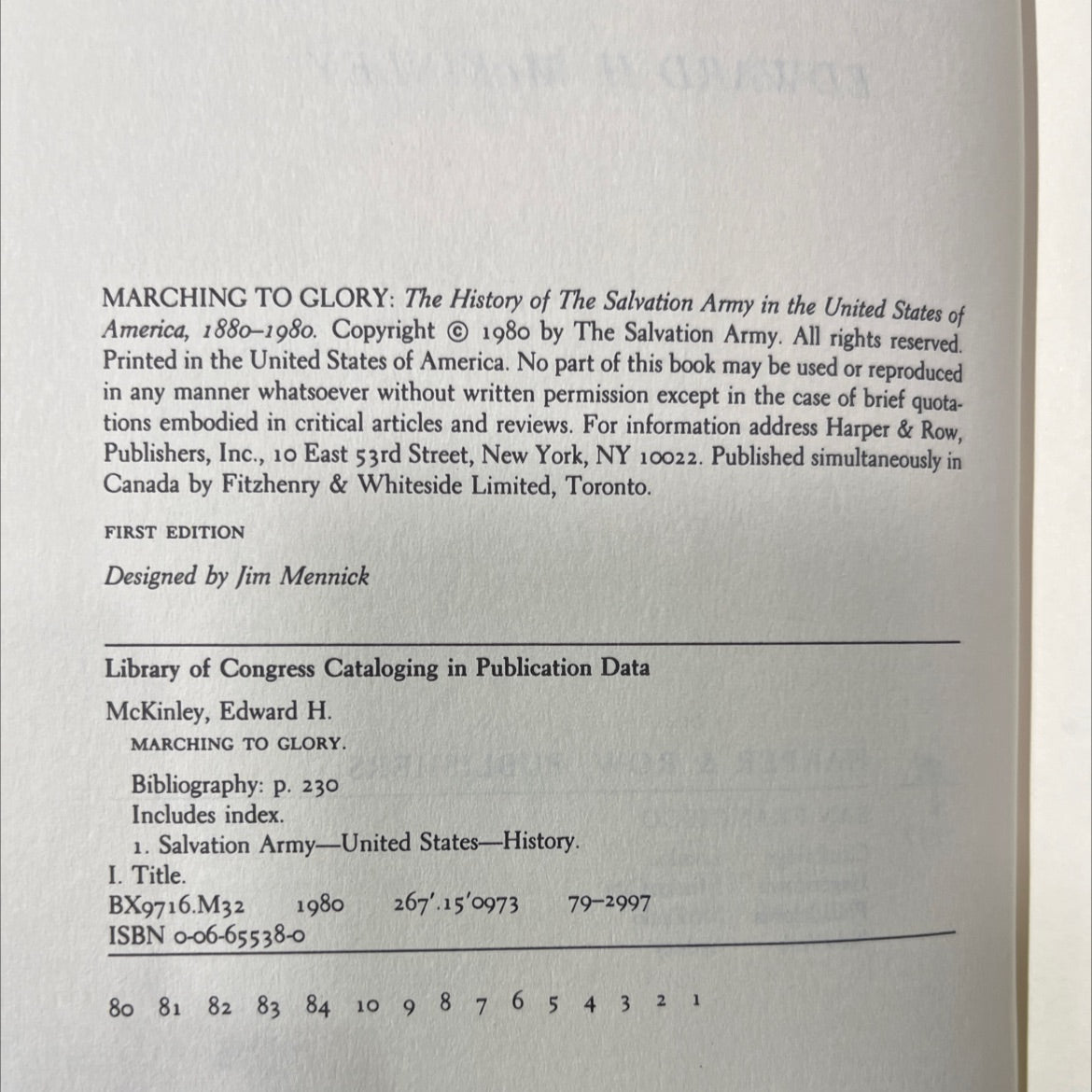 marching to glory the history of the salvation army in the united states of america 1880-1980 book, by edward h. image 3