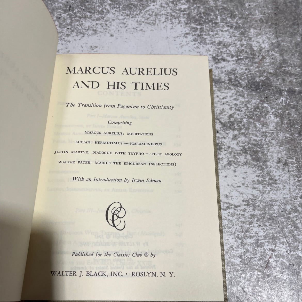 marcus aurelius and his times book, by unknown, 1945 Hardcover image 2