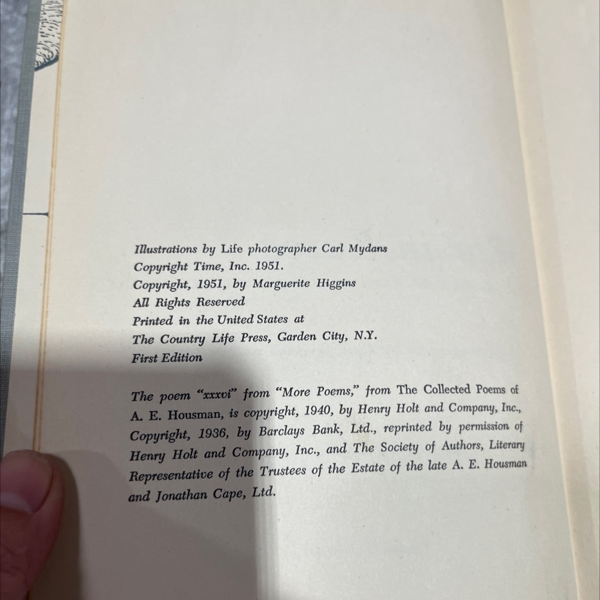 marguerite higgins: war in korea book, by marguerite higgins, 1951 Hardcover image 3