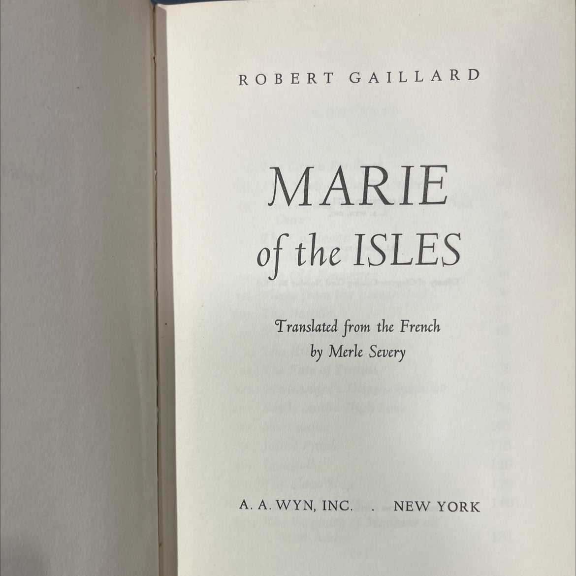 marie of the isles book, by robert gaillard, 1953 Hardcover image 2